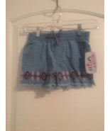 1 Pc Delia&#39;s Girl Blue Denim Shorts Elastic Waist Lightweight Girls Size... - £25.44 GBP