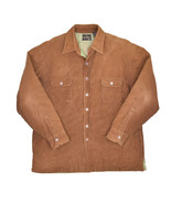 Vintage Sears Sportswear Insulated Corduroy Over Shirt Mens L Brown Shacket - £32.05 GBP