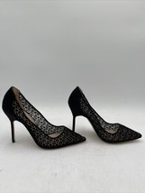 Women&#39;s Manolo Blahnik 105mm Lace Pumps Black Size 37.5 - £314.50 GBP