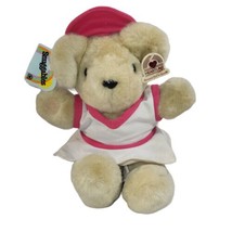 Vtg Heartline Snuggables Plush Muffy Teddy Bear Stuffed Animal Tennis 19... - $14.68