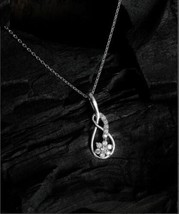 1Ct Round Cut CZ Diamond Unique Pendant 14K White Gold Finish 18&quot;Free Chain - £123.35 GBP