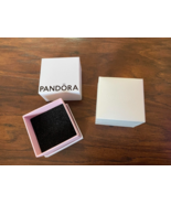 Set of 2 Small PANDORA Empty Charm / Ring Boxes Gift Jewelry Box Logo 2 ... - £12.58 GBP