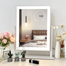 14.4&quot;X10&quot;Vanity Mirror With Lights, Makeup Mirror With Lights Three Color, White - $51.99