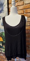 Free People We The Free Black Razor Back Tank Top Size Small NWT - $16.99