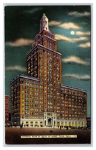 Night View Nationial Bank Of Tulsa Oklahoma OK Linen Postcard W20 - $2.92