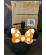 NWT Disney Minnie Mouse Black Soap Dispenser 6in Orange White Polka Dot ... - $38.00