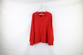 Vtg 70s Streetwear Mens M Wool Blend Double Layer Long Sleeve Henley T-Shirt USA - £35.00 GBP