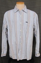 Faconnable Men&#39;s Blue Multi Stripe Button-Front Shirt Xl - £10.97 GBP