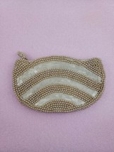 Vintage Ivory Beaded Evening Bag Clutch La Regale Cocktail Holiday Wedding - £22.36 GBP