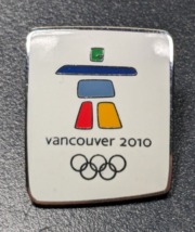 Vancouver - 2010 - White Logo Enamel Olympic Lapel/Hat Pin Badge - £8.68 GBP