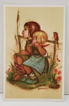 Alfred Mainzer LITTLE FOLKS Hummel Like Little Girls Singing Postcard H20 - £1.96 GBP