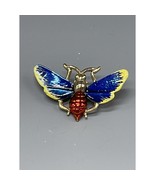 Vintage Bee Bug Enamel Brooch Pin Taiwan Retro Colorful Cosplay - $19.41