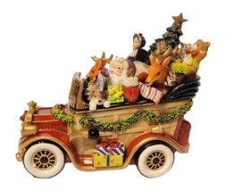 Fitz &amp; Floyd Santa Mobile Musical Christmas Box Wish You Merry Christmas... - $39.99