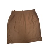 Liz Claiborne Collection size 14 brown knee length straight skit 100% wool - $13.00