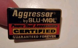 Vintage Enamel Pin Pinback Aggressor  By Blu Mol Power Tool Accessories - $9.11