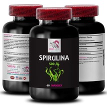 Algae protein powder - SPIRULINA - Wellness greens 1 Bottle 60 Capsules - £14.19 GBP