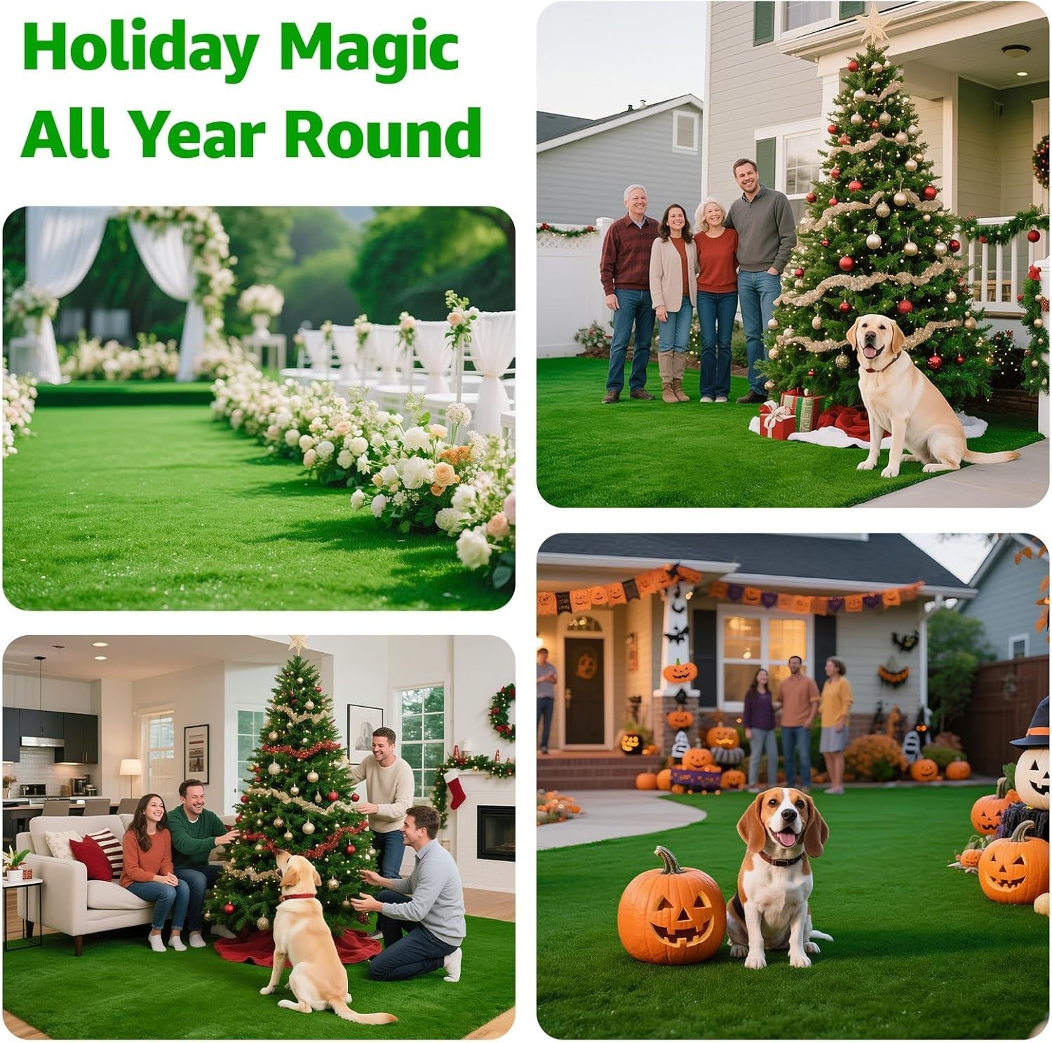 Oiyeefo 6 FT x 10 FT Artificial Turf Outdoor Grass for Dogs Synthetic Fake Grass Item image 7