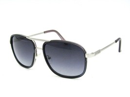 Guess Factory GF0216 Square Sunglasses 92W Silver Navy / Grey Gradient 61mm #B22 - £27.89 GBP