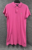 Ralph Lauren Sport Polo Dress Womens Large Pink Brown Pony Casual Preppy Peru - £23.07 GBP