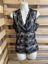 Denise Cruz Lace Sleeveless Blouse Top Woman&#39;s Size Large KG JD - £15.64 GBP