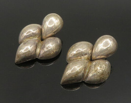 BAYANIHAN 925 Silver &amp; 14K GOLD - Vintage Modernist Pointed Earrings - EG11640 - £83.76 GBP