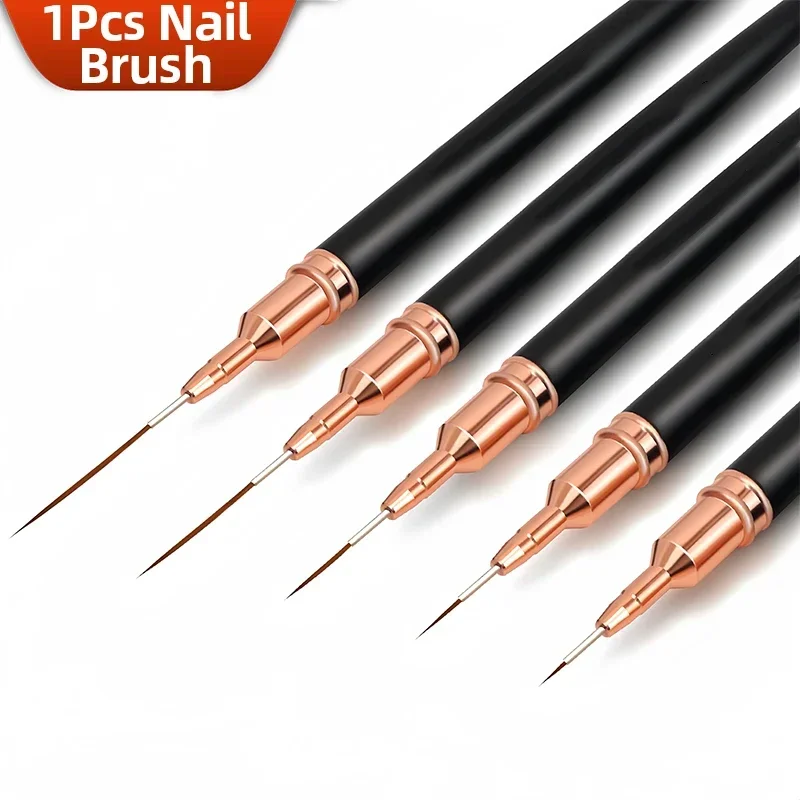 Professional Stripe Nail Art Brushes 1Pcs Nail Line Brush Black UV Gel P... - $7.04+