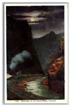 Moonlight Train In the Royal Gorge Colorado CO UNP WB Postcard W22 - £2.65 GBP