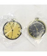 VTG Dept 56 Stop Clock Watch Design 1 1/2&quot; Pin Lapel  Lot of 2 - £6.17 GBP