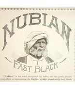 1895 Nubian Fast Black Dress Lining Victorian Clothing Advertisement 5 x 7 - $368.02 MXN