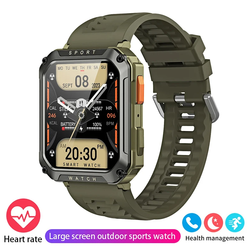 New Military Bluetooth Call Smart Watch Men 2.01&quot; Sports Fitness Bracele... - £39.13 GBP