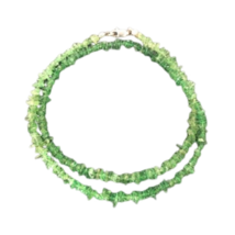 Natural Gemstone Necklace Bracelet Chrome Diopside Sterling Green Uncut ... - $39.99