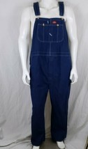 Dickies Denim Overalls Mens 46 x 27 Custom Baggy Blue Jeans Farmer Carpe... - $35.50