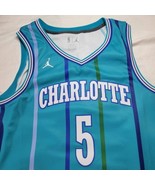NBA Charlotte Hornets Basketball #5 Nicolas Batum Jersey Jordan Size 2XL 56 - £29.53 GBP