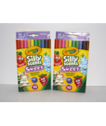 2 Boxes Crayola Silly Scents Sweet Washable Markers 10 Pens Each Box w/P... - £11.86 GBP