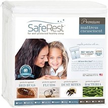 Zippered Mattress Protector By Saferest, Premium 6-9 Inch Waterproof, Twin. - £33.56 GBP