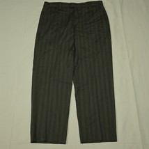 Zanella 36 x 30 Gray Woven Todd Straight Wool Dress Pants - £27.67 GBP