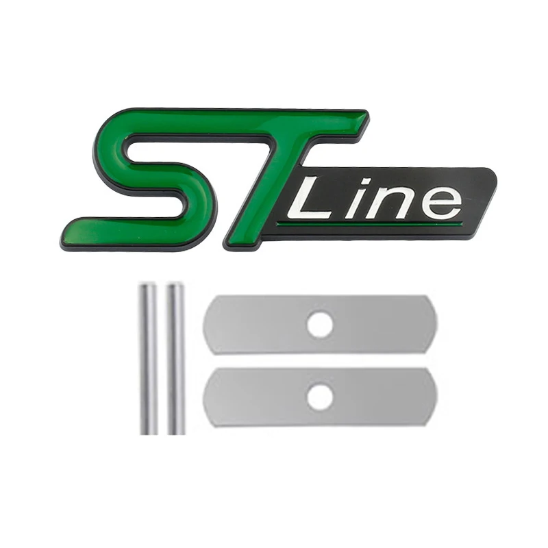 3D Car Front Grill Trunk Metal Logo ST Line Emblem For Ford Kuga MK3 MK2 MK4 S M
