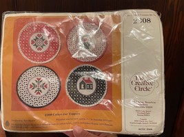 The Creative Circle Calico Jar Set Cross Stitch Kit Vintage 1984 New Old... - $9.75