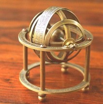 Antique Brass Armillary Sphere Astrolabe Maritime Collectible Globe x-ma... - £28.37 GBP