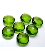 Briolette Green Peridot Round Rose Cut AAA+Quality 51.30 Ct 7 Pcs Loose ... - £29.29 GBP