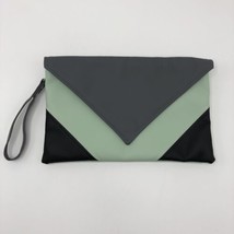 Luda Melnick Brown Faux Leather Wristlet Bag Purse Clutch Wallet Pocketbook 11&quot; - £28.16 GBP
