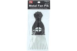 Afro Fan Pick w/Black Fist - Metal African American Hair Comb (Large) - £6.25 GBP+