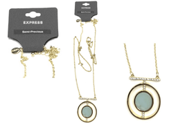 Express semi-precious gold crystal necklace NWT - £19.46 GBP