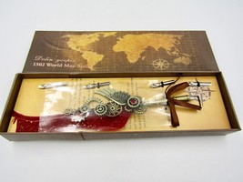 Dolin Youpin 1502 World Map Series Steampunk Feather Ink Pen Caligraphy Pen Set - £11.89 GBP