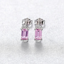Rose Ruby Stud Earrings S925 Silver Earrings Earrings Are Small And Fres... - £20.77 GBP