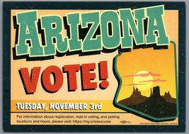 Arizona Vote! Postcard Tuesday, November 3rd Undivided Back Unposted PC - £4.32 GBP
