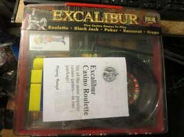 Excalibur Parlor games 5 games Roulette Black Jack Poker Bacarat Craps - £14.98 GBP