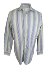 BANANA REPUBLIC Men shirt DRESS long sleeve p2p 24 sz 15-15½ striped cot... - $15.83