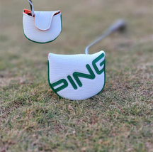 Golf Club Mallet Putter Head Cover PING Pong Letters White Black - $23.60