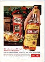 1950s Early Times Kentucky Straight Bourbon Whiskey PRINT AD Christmas BX1 - $6.64